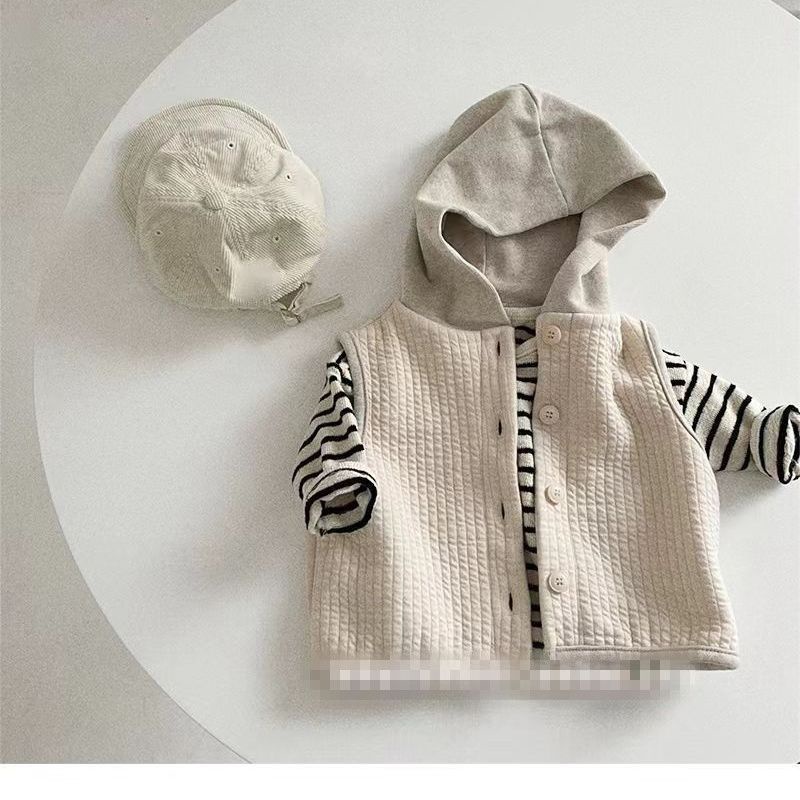 Áo Hoodie Không Tay Phong Cách Hàn Quốc Thời Trang Xuân Thu Dành Cho Bé