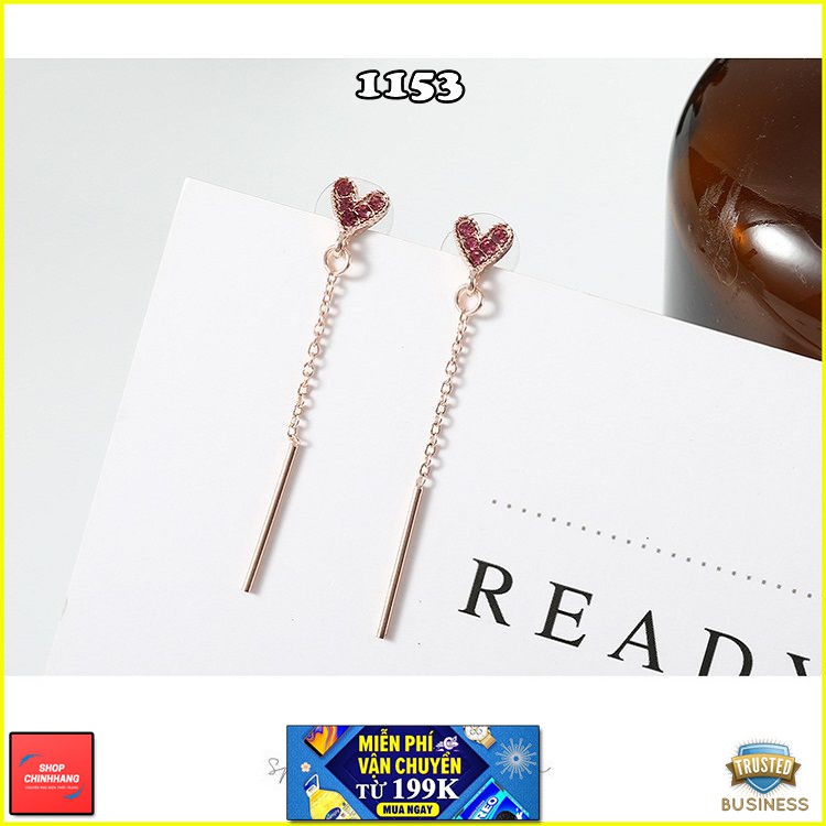 BÔNG TAI TRÁI TIM NHỎ SÀNH SANG CHẢNH SH1153