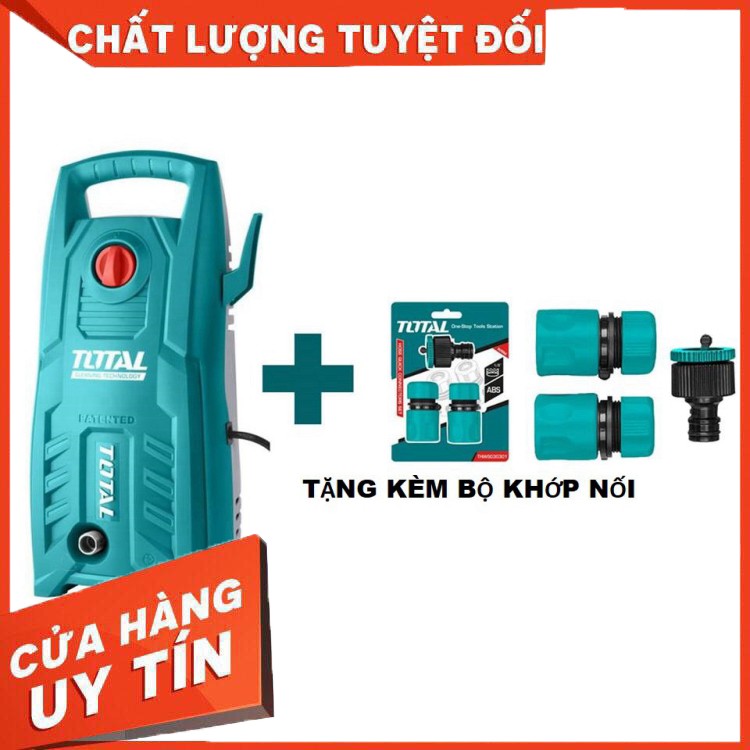 Máy Rửa Xe Áp Lực Cao TOTAL - 1400w( tặng kèm khớp nối) nguyên zin nhé các bác