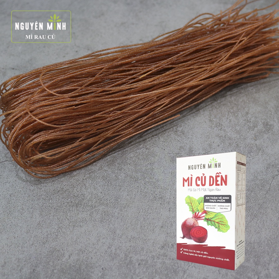 Bún/ mì củ dền Nguyên Minh (Moris) - hộp 300G - Mỗi cọng bún 1 cọng rau, dai ngon bổ dưỡng phù hợp với Bé và cả gia đình