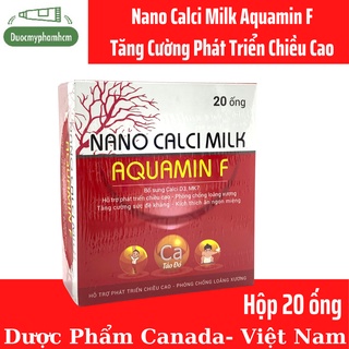 Nano Calci Milk Aquamin F - sữa non canxi từ tảo biển đỏ-vỉ 5 ống x 10ml, hộp 4 vỉ