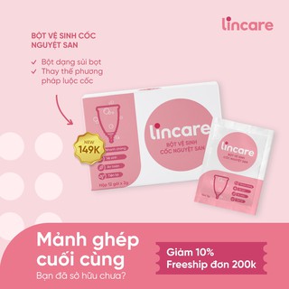 Sale tận gốc Bột tiệt trùng Cốc nguyệt san chính hãng, hộp 12 gói