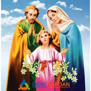 Tranh Thêu Chữ Thập Gia Đình Thánh Gia < YA757 > Chưa Thêu