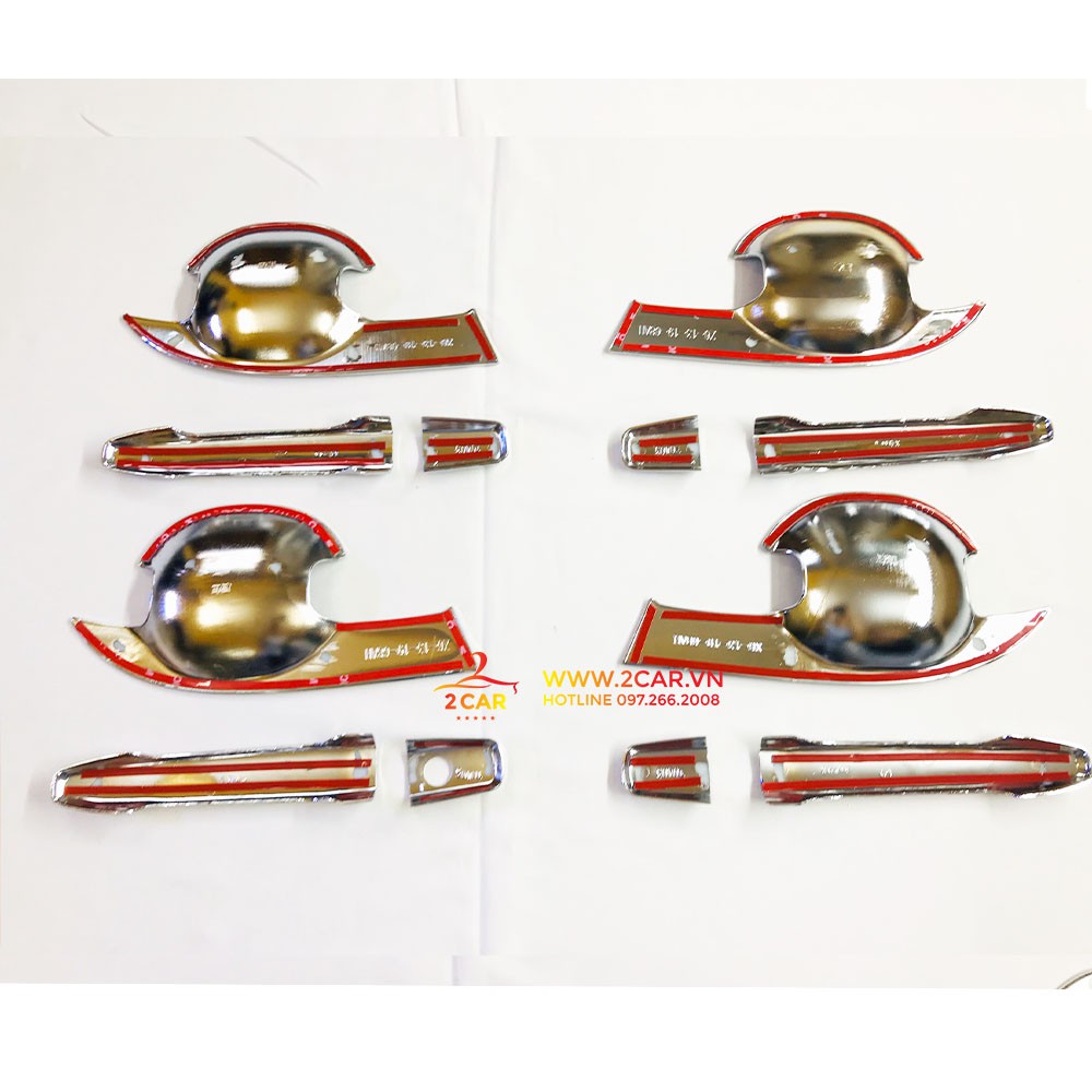 Ốp tay nắm, hõm cửa xe Mitsubishi Outlander 2016 - 2021 mạ crom cao cấp - Giá 1 bộ