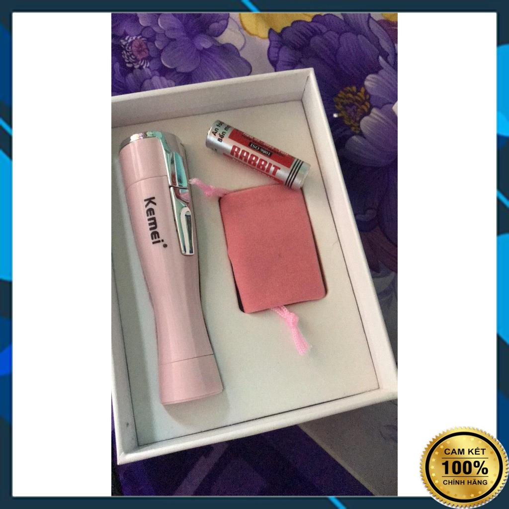 Máy Cạo Lông Nách Kemei Full Pin + Full Box CHÍNH HÃNG Cạo Sạch Bay Lông Vùng Kín Nách Chân Body Triệt Lông Nữ