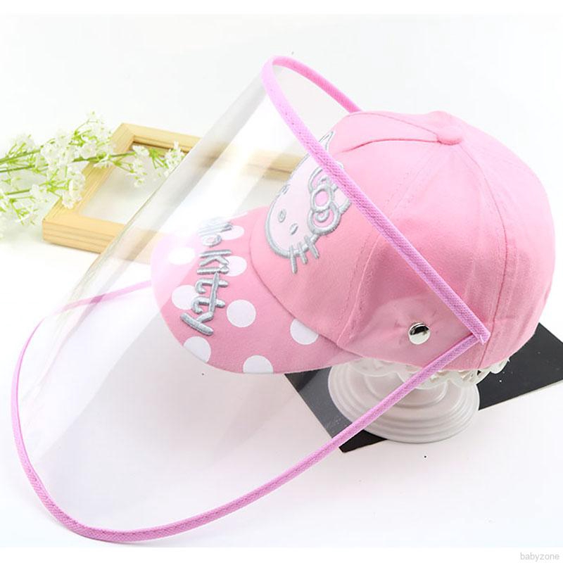 Mũ chống bụi bẩn chống giọt bắn có thể tháo rời được in họa tiết hoạt hình dành cho bé gái