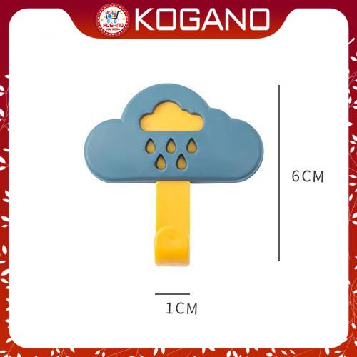 Móc dán tường KOGANO móc treo dán tường hình đám mây nhiều màu dính tường siêu chắc HG-001215