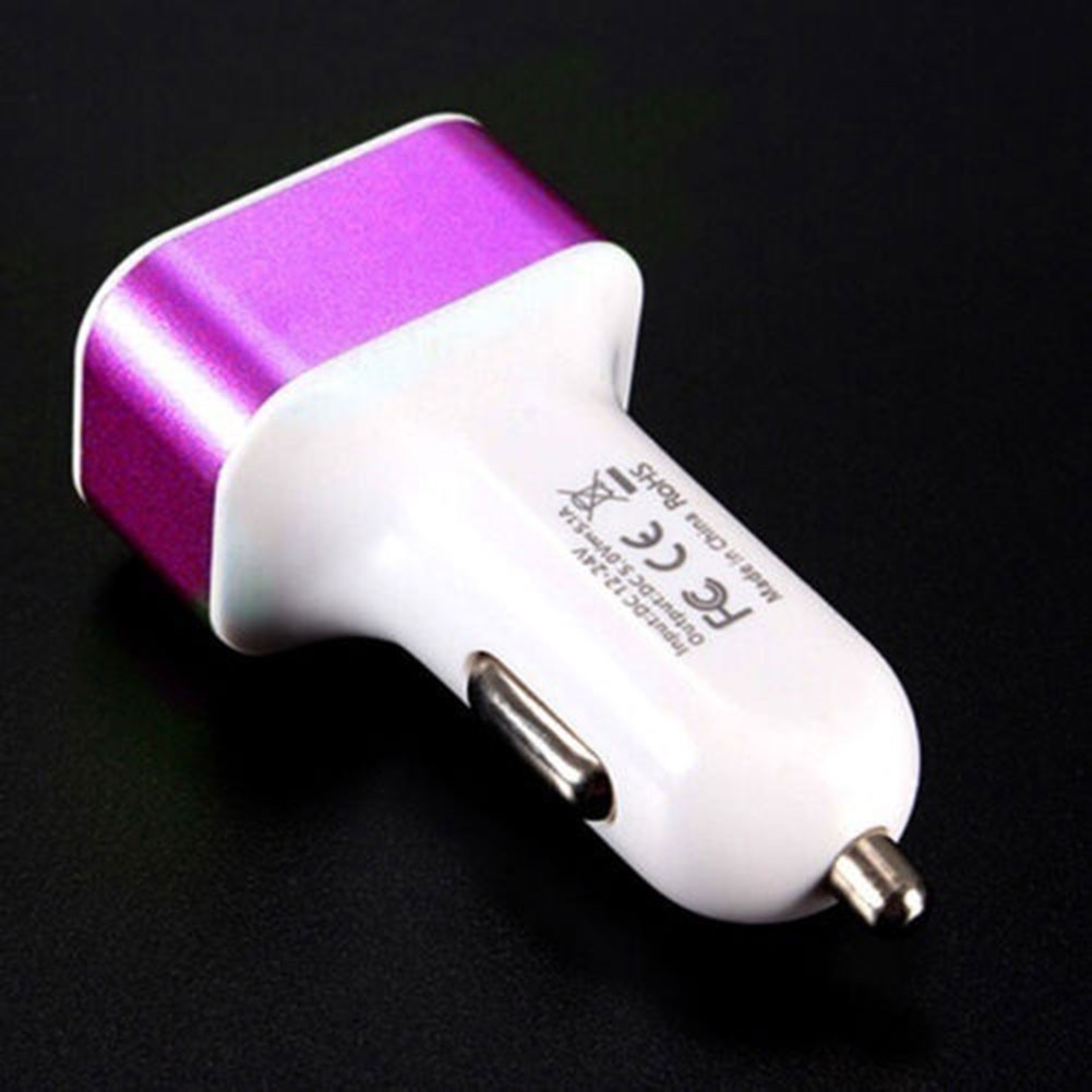 Bộ sạc 3 cổng USB cho xe hơi tiện lợi