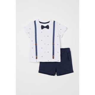 Set bộ công tử H&M kèm nơ giả đai dây