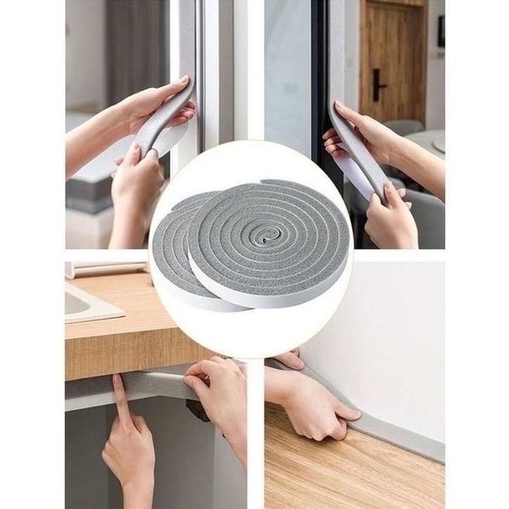 Dải keo dán xốp chất lượng cao chặn cửa kín gió và cách âm dùng cho cửa ra vào và cửa sổ
