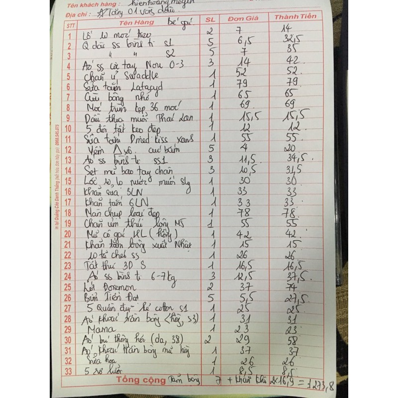 Combo đi sinh 9/3/2021 (số 1)