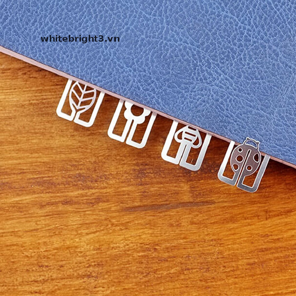 % Bady &amp; toy% 20 Bookmark Mini Bằng Kim Loại Kẹp Sách Trường Học / Văn Phòng Kèm Hộp Đựng Dễ Thương LSUS