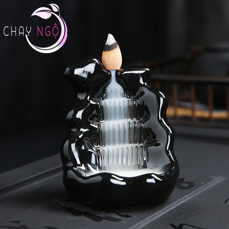 Thác Khói Trầm Hương Cao Cấp - Thác Đốt Trầm Mini Tặng Trầm Khói Ngược Mẫu 41