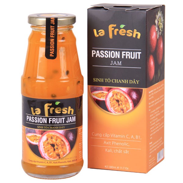 Sinh Tố Chanh Dây Lafresh Đà Lạt Chai Thủy Tinh 350ml