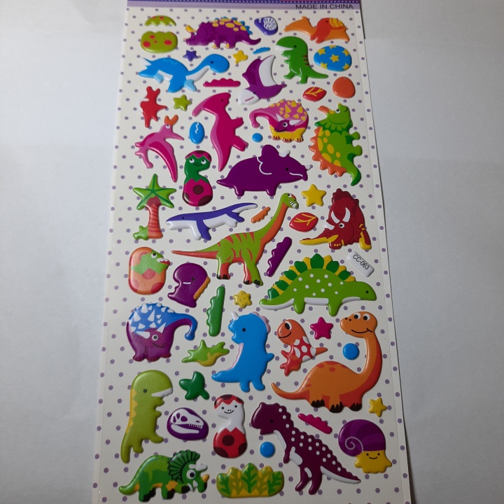 sticker cute 3d các loài khủng long làm sticker dán cho bé chơi hay sticker dán đồ vật đều đẹp LUCKY SHOES VN - H000023