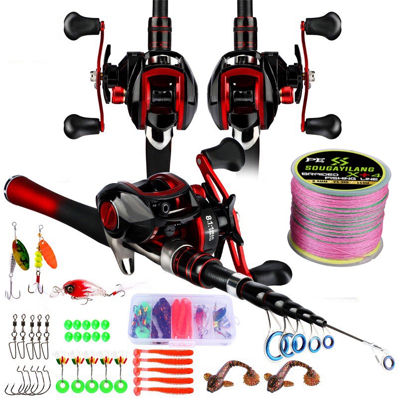 Set Cần Câu Và Guồng Quay Ngang Sougayilang 1.6M 8.1:1 18+1BB Thiết Kế Thu Gọn Nhỏ Gọn Cho Cá Nước Mặn Nước Ngọt