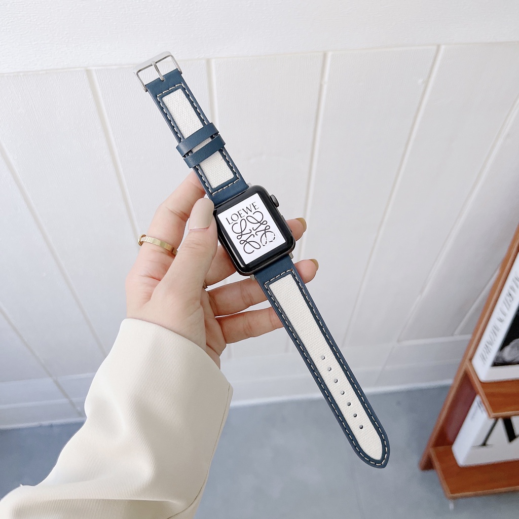 Dây đeo bằng da cho đồng hồ Apple Watch Series iWatch 8 / 7 / 6 / 5 / 4 / 3 /SE S8 Ultra 49mm 38mm 40mm 41mm 42mm 44mm 45mm