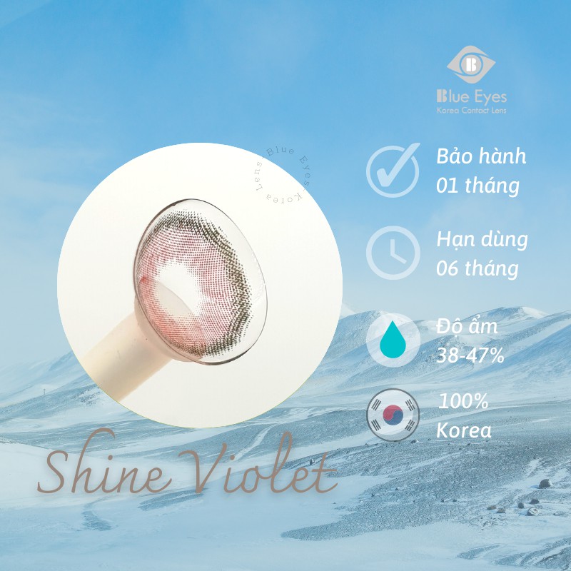 Kính áp tròng Hàn Quốc  màu hồng xinh thuộc bộ sưu tập Olens Blackpink  SHINE-VIOLET , HSD 6 tháng.