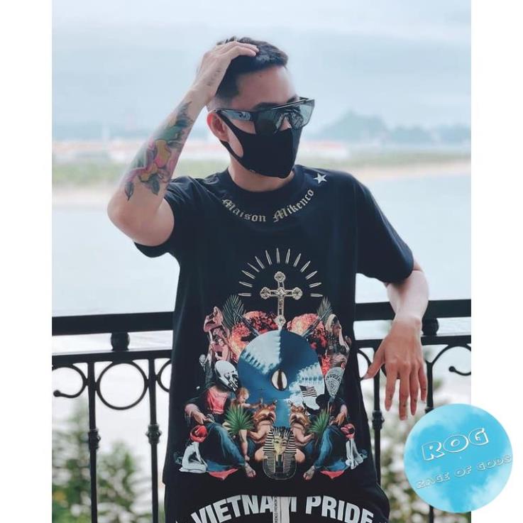 Áo thun tay lỡ MIKENCO 2 Streetwears SG , Áo thun unisex nam nữ from rộng oversize chất liệu cotton