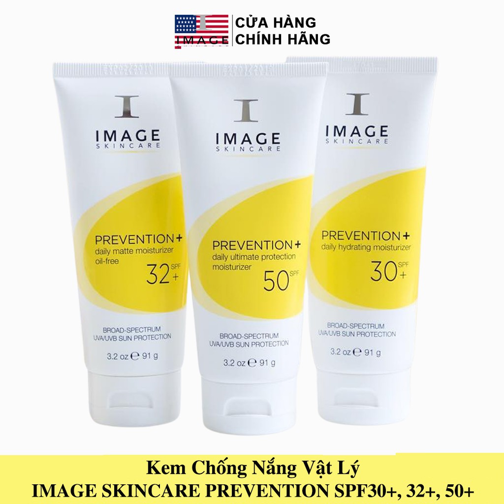 [CHÍNH HÃNG] Kem Chống Nắng Vật Lý IMAGE Skincare Prevention SPF30+, 32+, 50+ Cho Da Dầu Nhờn, Da Khô, Da Hỗn Hợp