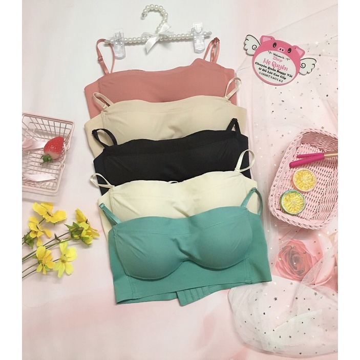 Áo lót su, áo bra quây quả ngang chống tụt kèm dây, mút mỏng thông hơi không gọng, ôm nâng ngực chống xệ hoàn hảo | BigBuy360 - bigbuy360.vn