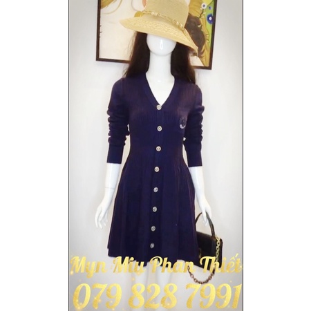 🤩ẢNH THẬT🤩Đầm len hoạ tiết thêu sang trọng đi chơi đi tiệc, noel, tết