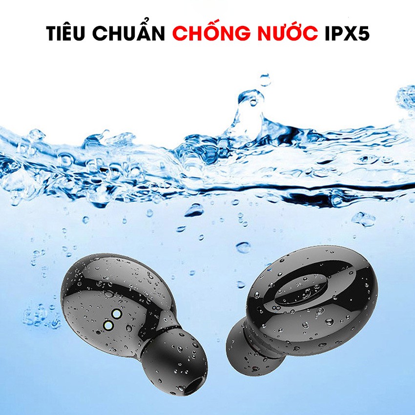 Tai nghe bluetooth 5.0 không dây nhét tai mini thể thao gaming pin trâu đèn LED hiển thị phần trăm pin Piman P14