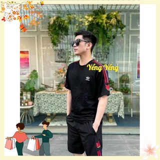 Bna35 - bộ đùi nam tt das cổ tròn đen vai sọc đỏ