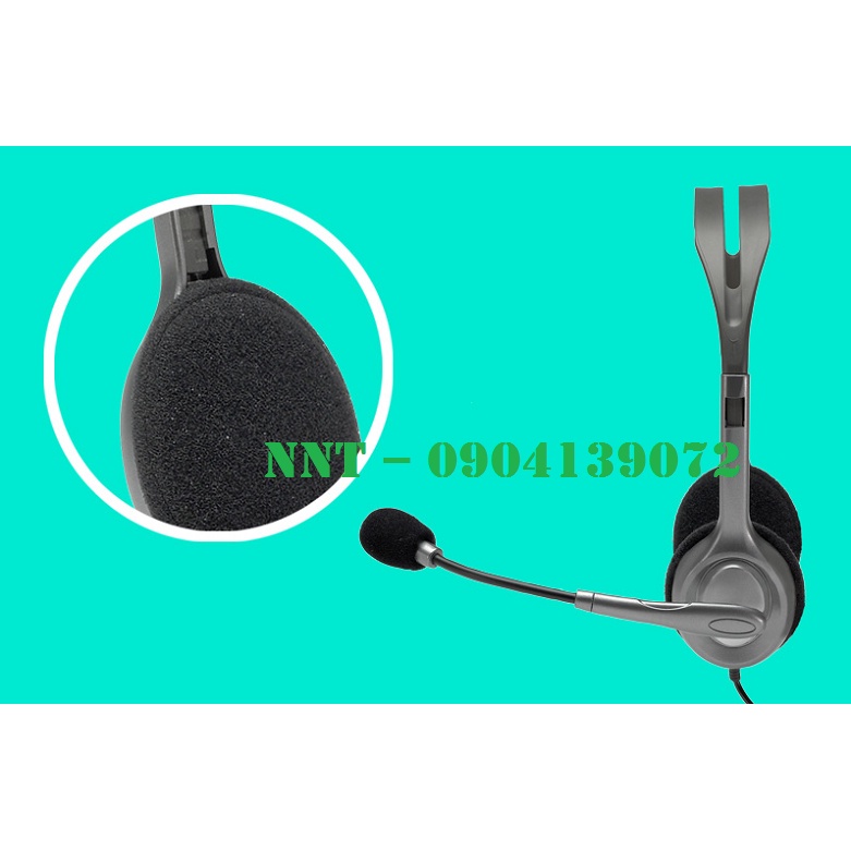 Tai nghe Logitech H111 (1 jack cắm) - Hàng chính hãng cao cấp chung dùng cho laptop
