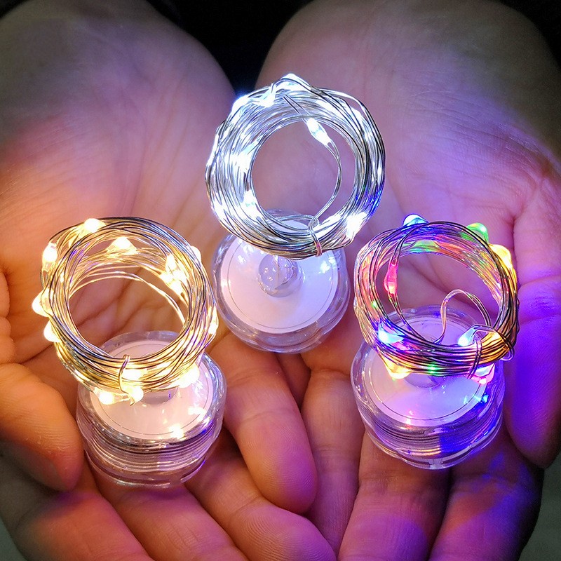 1 Dây Đèn Led 10 Bóng / 2m 20 Bóng Hình Nến Chống Thấm Nước Trang Trí Giáng Sinh