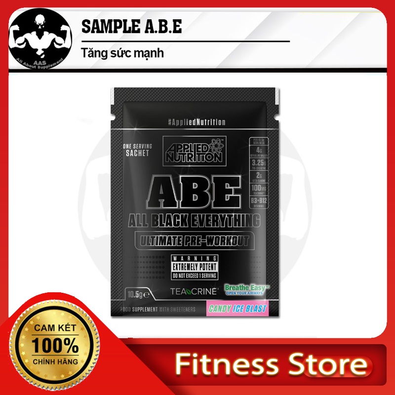 Bột Tăng Lực ABE Pre Workout Sample - Gói Dùng Thử 11 Gram (1 Lần Dùng) Giảm Mệt Mỏi, Hương Vị Đa Dạng, Thơm Ngon