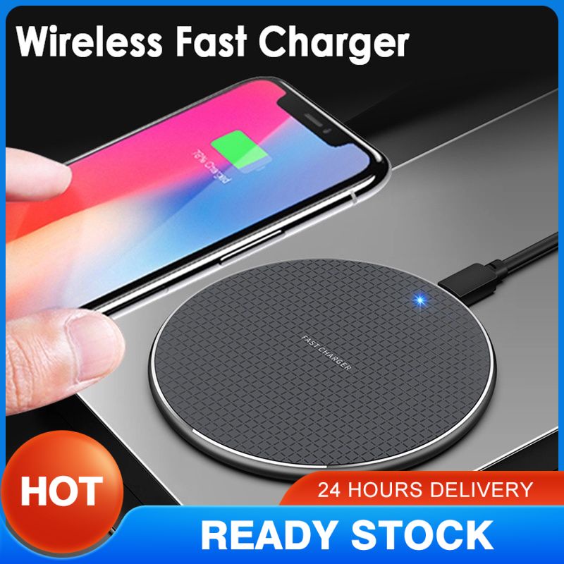 Qi Kim Loại 10W Sạc Không Dây Cho Iphone Samsung Xiaomi Huawei P3 Không Dây Nhanh Chóng Sạc>>> thủ môn