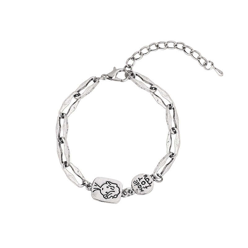 Vòng Tay Da Bò Phong Cách Hip Hop Retro Cá Tính