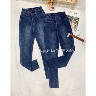 QUẦN JEANS ÔM TRƠN BASIC VẢI ĐẸP- hình thật chính chủ
