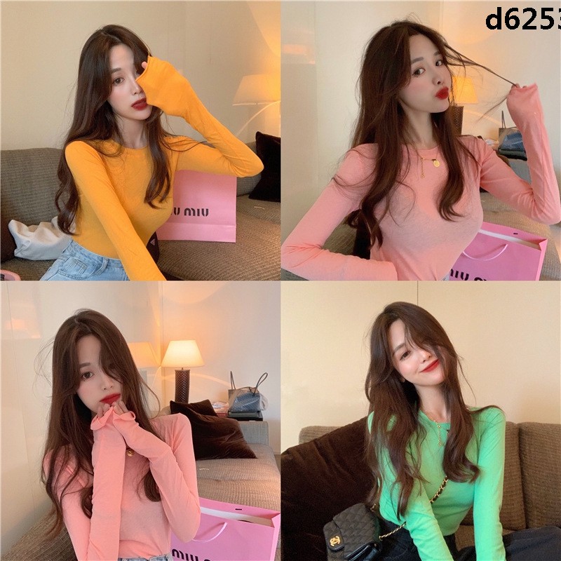 Áo Thun Nữ Tay Ngắn Dáng Ôm Màu Kẹo Ngọt Phong Cách Hàn Quốc 2020 | BigBuy360 - bigbuy360.vn