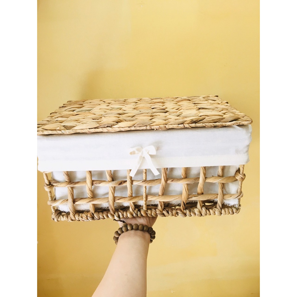 Giỏ lục bình đựng đồ đa năng , trang trí nhà cửa,giỏ cói,mây, sọt đựng quần áo, hộp đựng sách đa năng,khay