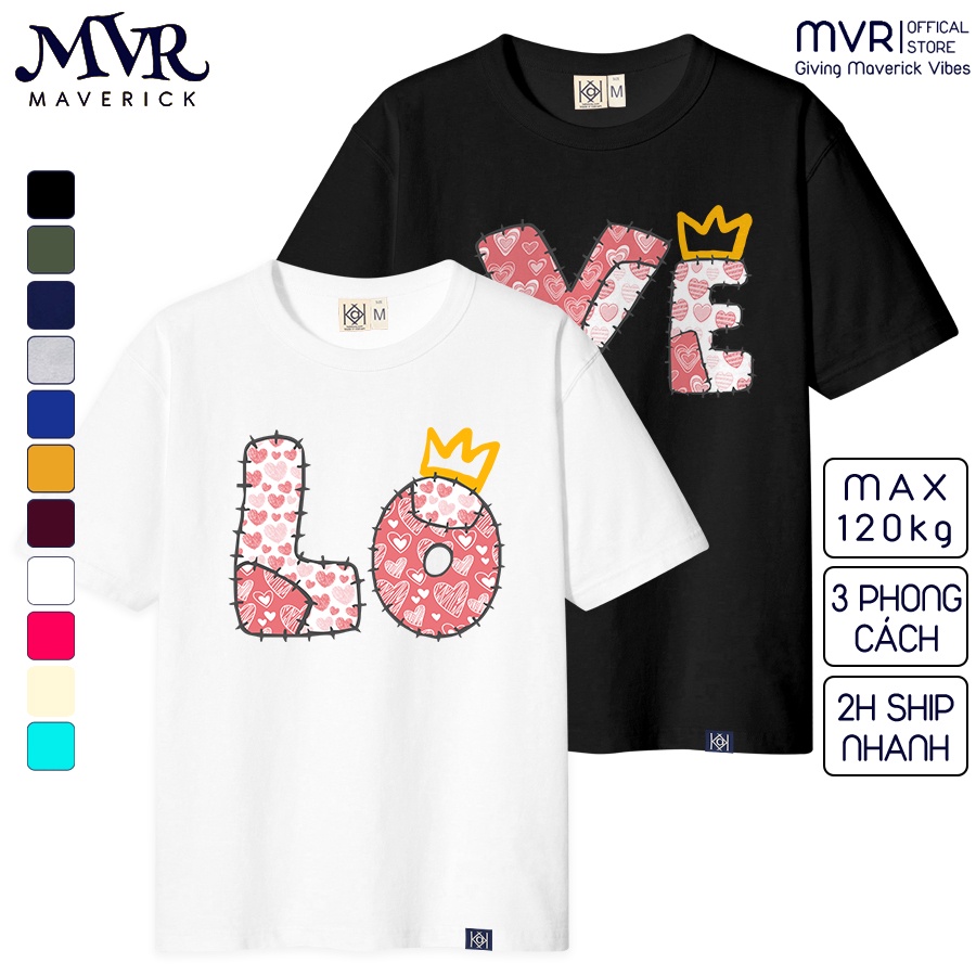 Áo Thun Cặp Đôi Unisex Love Phong Cách Hàn Quà tặng Valentine Phôm Rộng 3732 - 3731