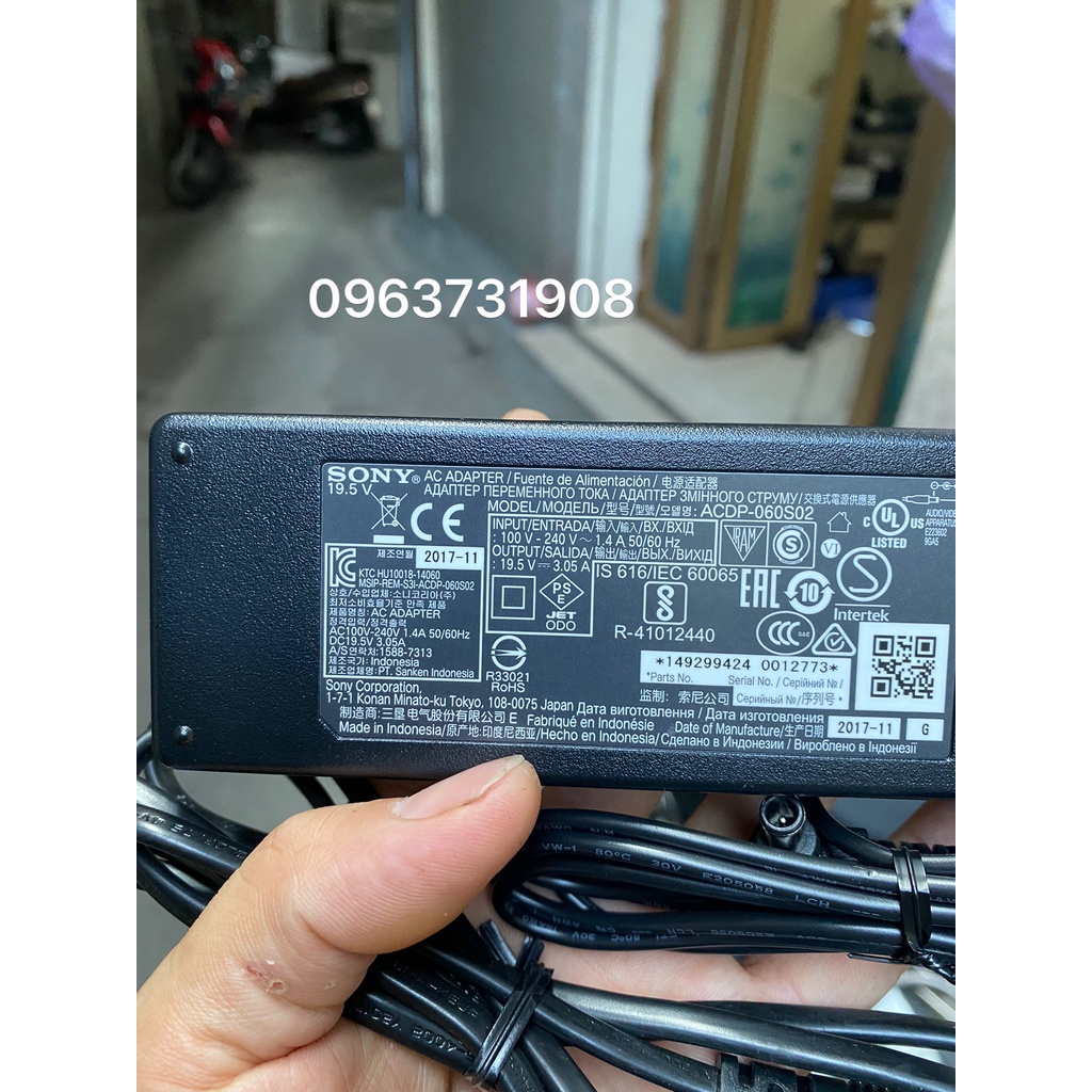 Cục nguồn tivi sony 19.5V-59.4W bản gốc sony phân phối