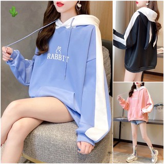 🌵Áo khoác nỉ hoodie logo thỏ rabbit, có nón tai thỏ dài ấn tượng ngay cái nhìn đầu tiên, form 40-60kg