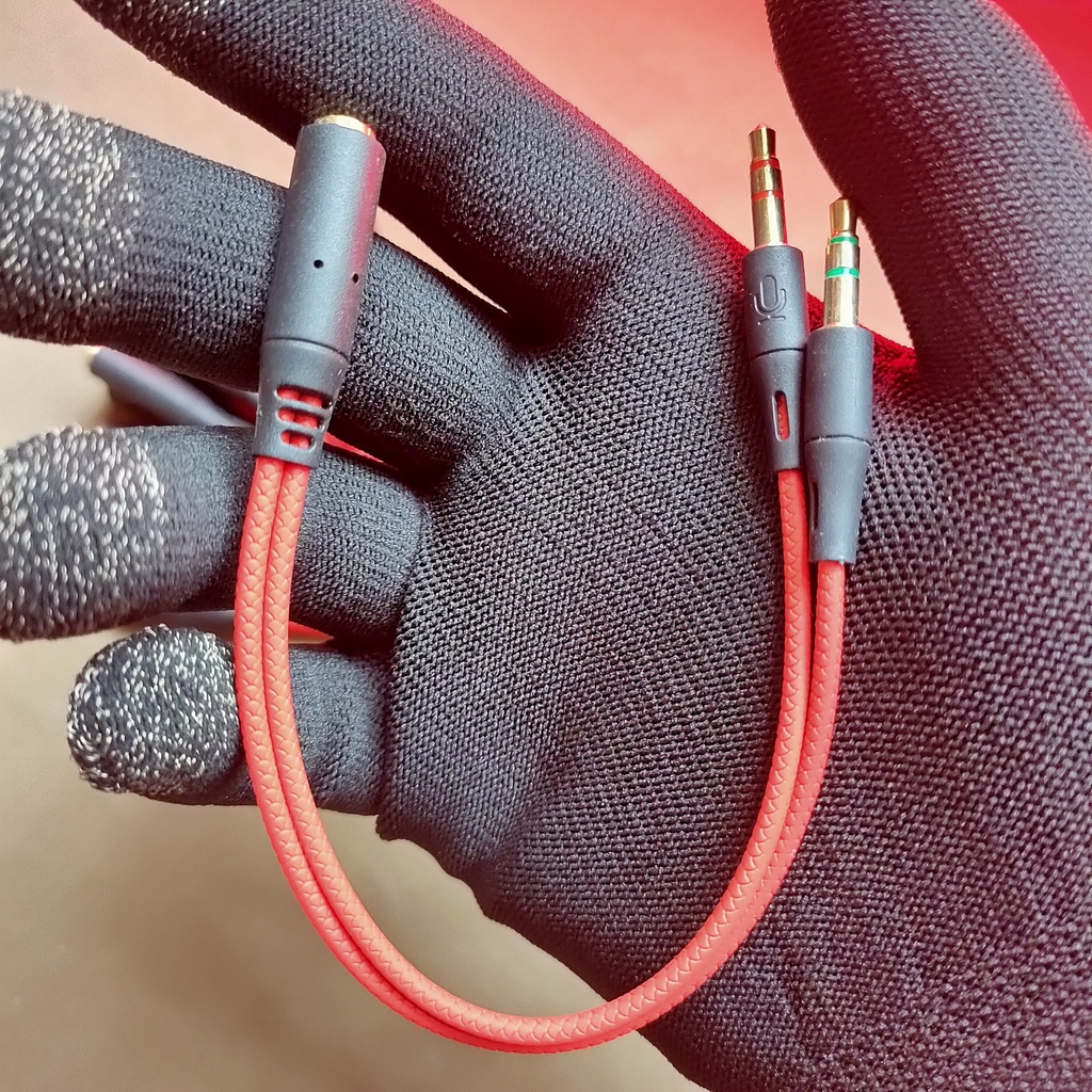 Jack Chuyển Đổi Tai Nghe 3.5mm Chia Sang 2 Đầu 3.5mm Có Micro Và Tai Nghe Cho Máy Tính Và Laptop