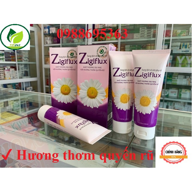 Zigiflux - Dung dịch vệ sinh phụ nữ, bảo vệ vùng kín, ngăn ngừa bệnh phụ khoa, làm hồng, dịu nhẹ, vùng kín khô thoáng