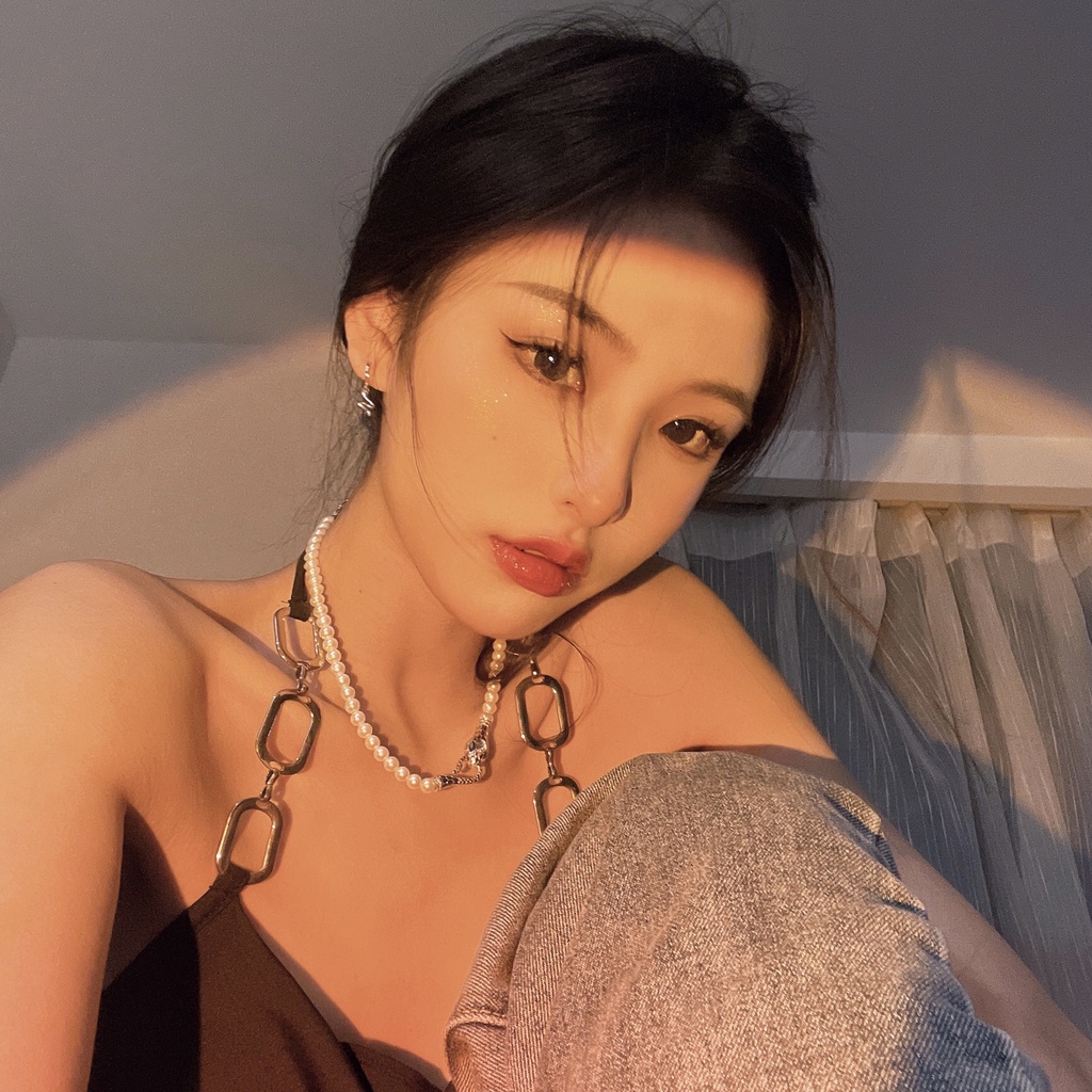 Dây Chuyền Choker Hạt Châu Mặt Hình Rắn Charm Snake - Vani Store [TS000601]
