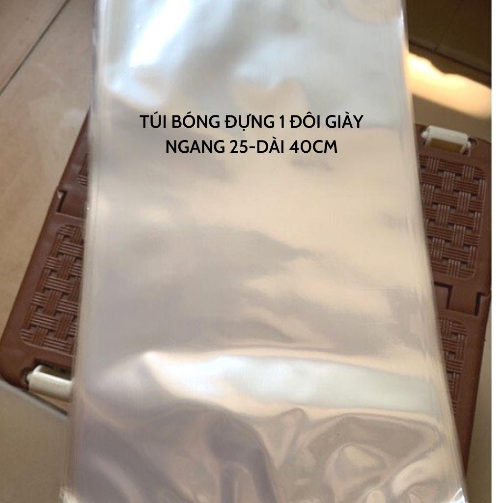 Túi bóng đựng giày,túi bóng kính đóng hàng siêu dai,mỏng,số lượng nhiều đựng vừa 1 đôi giày