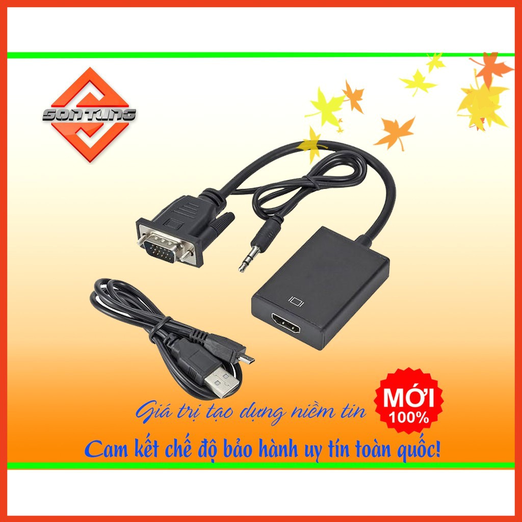 [NEW]Bộ chuyển Đổi VGA sang HDMI full HD 1080p kèm Tín hiệu âm thanh