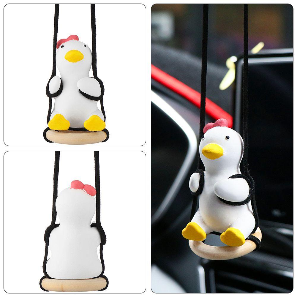 Phụ Kiện Trang Trí Gương Chiếu Hậu Xe Hơi Hình Chú Vịt Dễ Thương