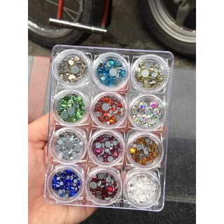 Đá khay chân keo mix màu mix size