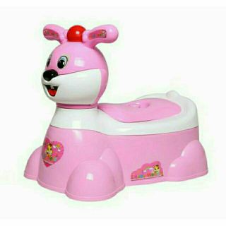 Bộ vệ sinh hình thỏ có nhạc vô tập đi vệ sinh