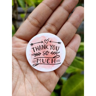 Set 50 tem Thank you kích thước 3.8cm