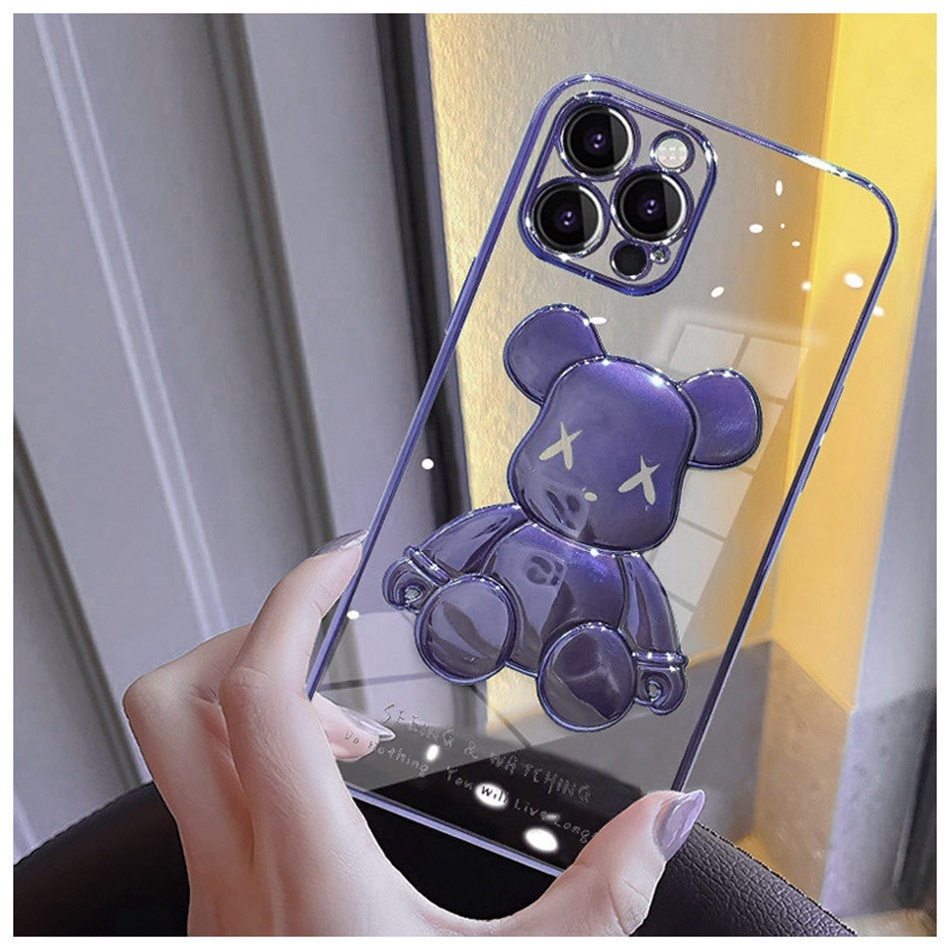 Ốp Điện Thoại Họa Tiết Gấu 3D Dễ Thương Cho IPhone 6 7 8 Plus 13 11 12 Pro 11Pro 12Pro 13pro MAX 12 11 13 Promax SE 2020 6S 7+ 8+ X XS MAX XR