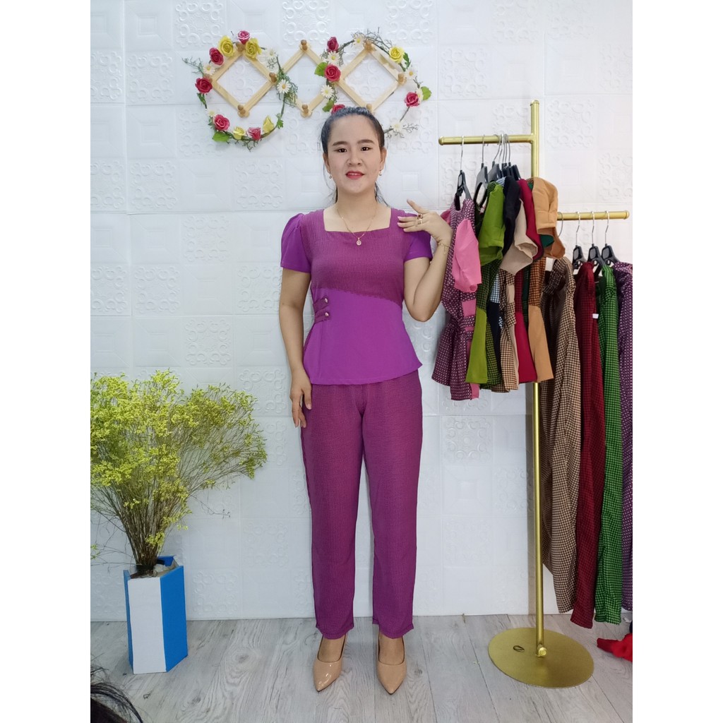 GIẢM GIÁ HÔM NAY BỘ MANGO PHỐI CARO NHÍ CAO CẤP